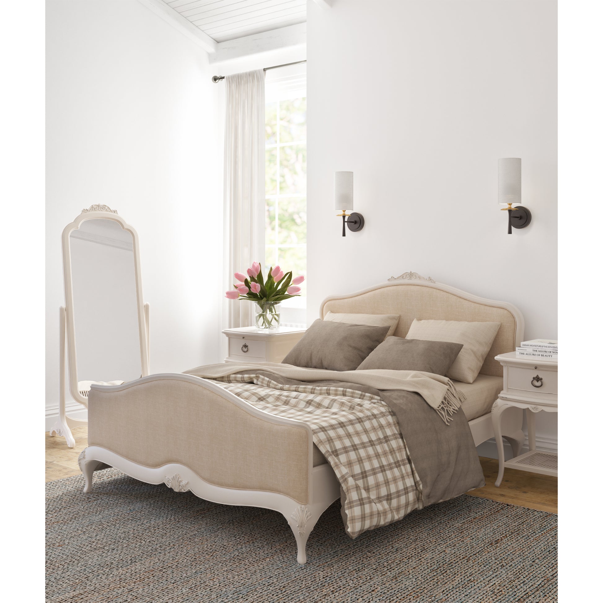 Willis & Gambier Ivory High End Upholstered Bed - Cream - Lifestyle Image 1