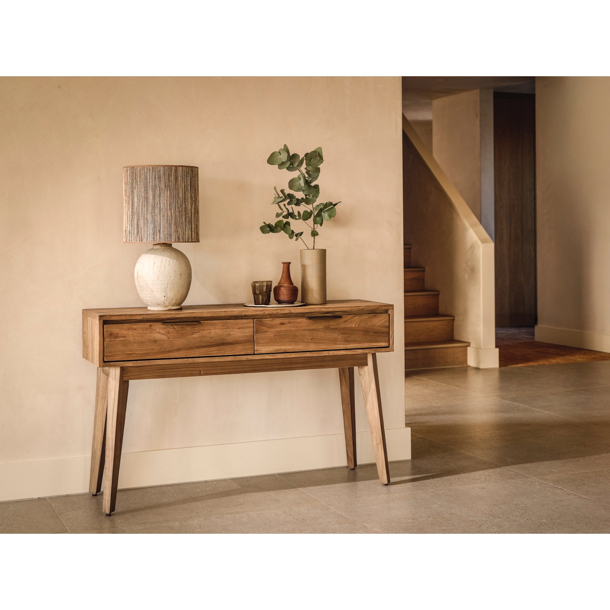 Willis & Gambier Sorrento Console Table - Elm - Lifestyle Image landscape