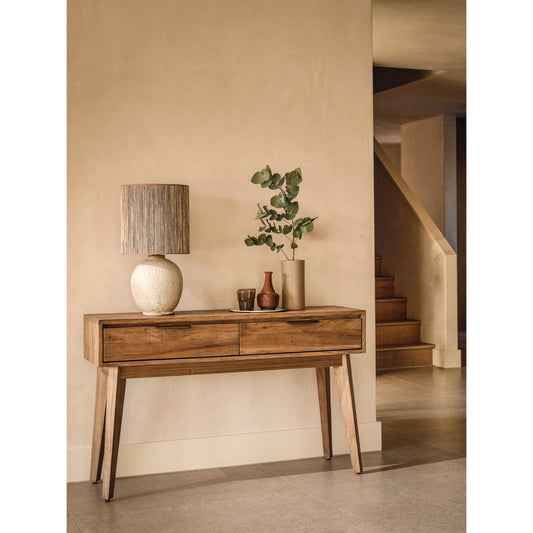 Willis & Gambier Sorrento Console Table - Elm - Lifestyle Image portrait