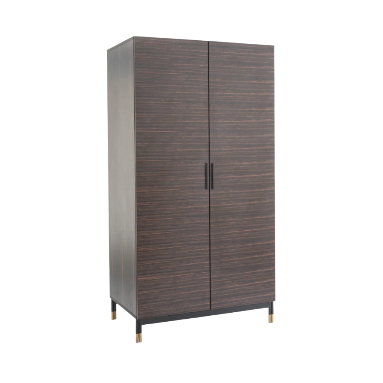 Twenty10 Designs Bali 2 Door Wardrobe - Ebony - Angle View