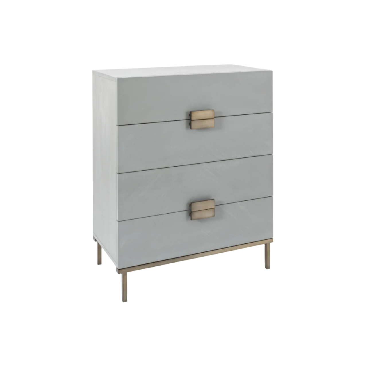 Twenty10 Designs Lilly 4 Drawer Chest - Grey - Angle View