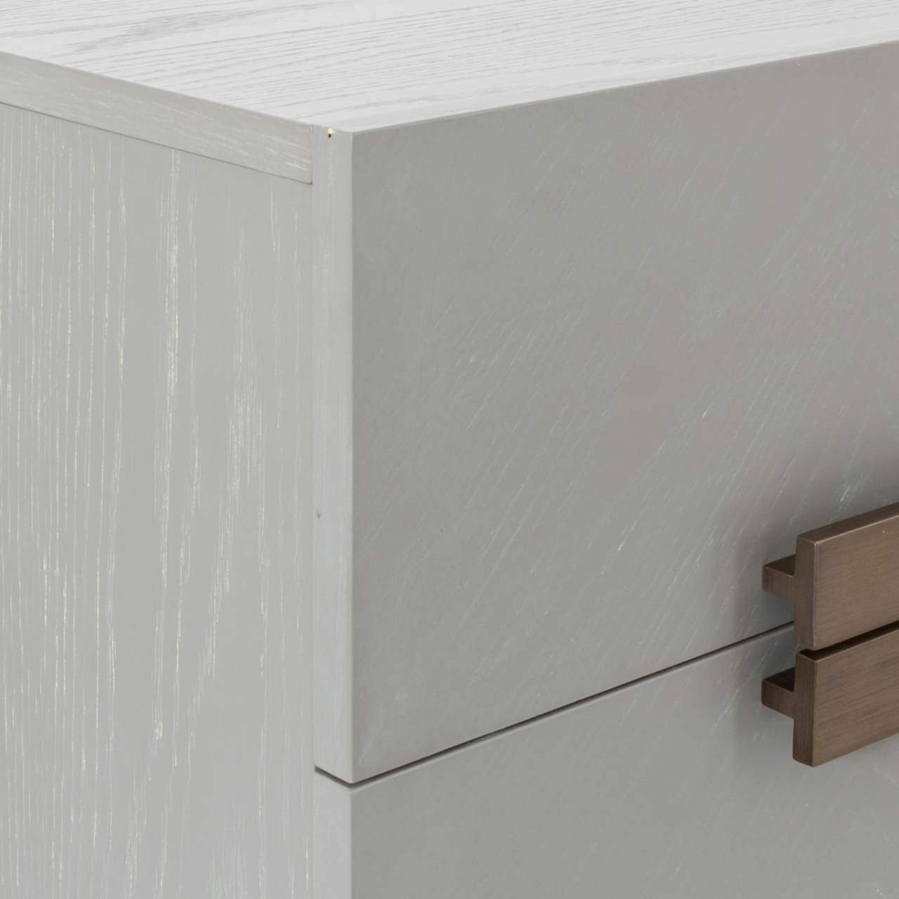 Twenty10 Designs Lilly 4 Drawer Narrow Tallboy Chest - Grey - Zoomed In Top Left