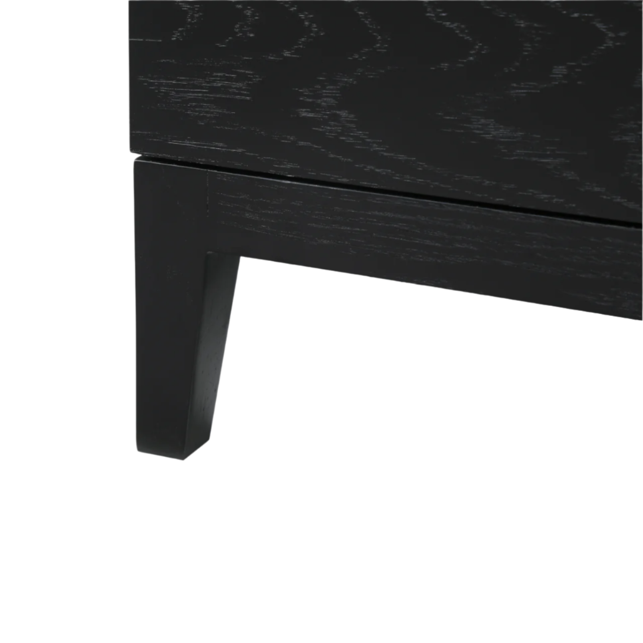 Twenty10 Designs Orchid 3 Drawer Chest - Black with Marbled White Top - Zoomed In Base