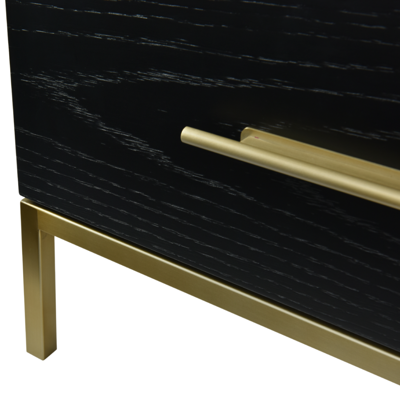 Twenty10 Designs Tulip 5 Drawer Narrow Tallboy Chest - Black - Zoomed In Base