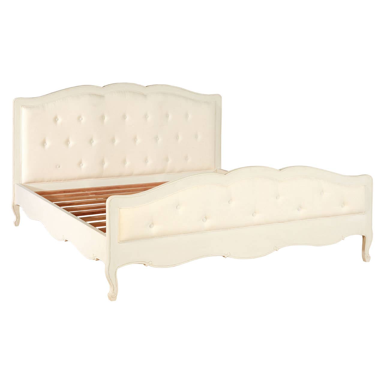 Nest Envy Versailles Super King Bed - White - Angle View