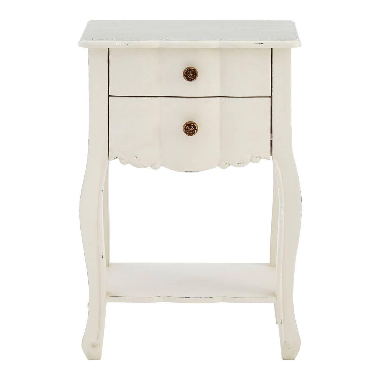 Nest Envy Versailles 2 Drawer Bedside Table - White