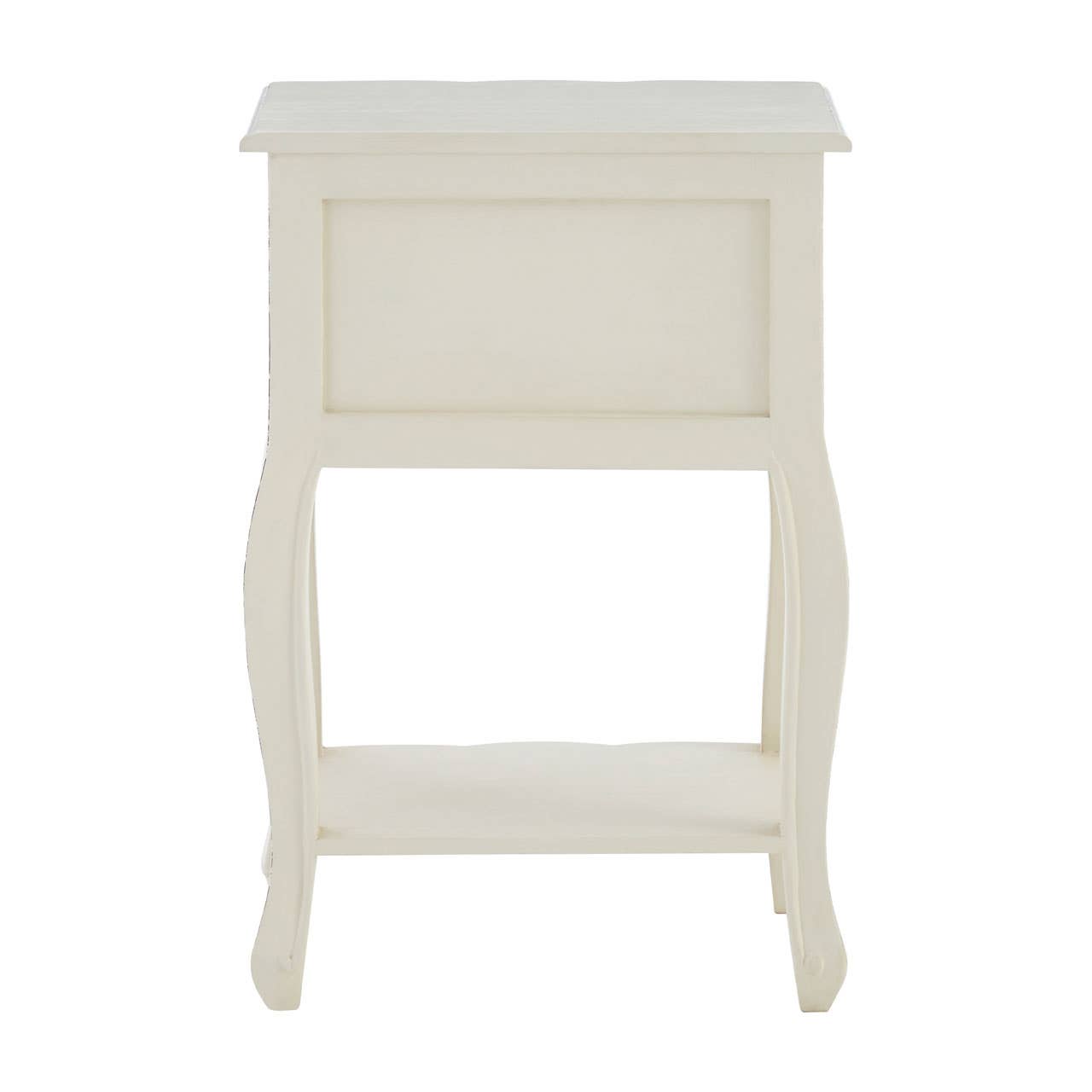 Nest Envy Versailles 2 Drawer Bedside Table - White - Rear View