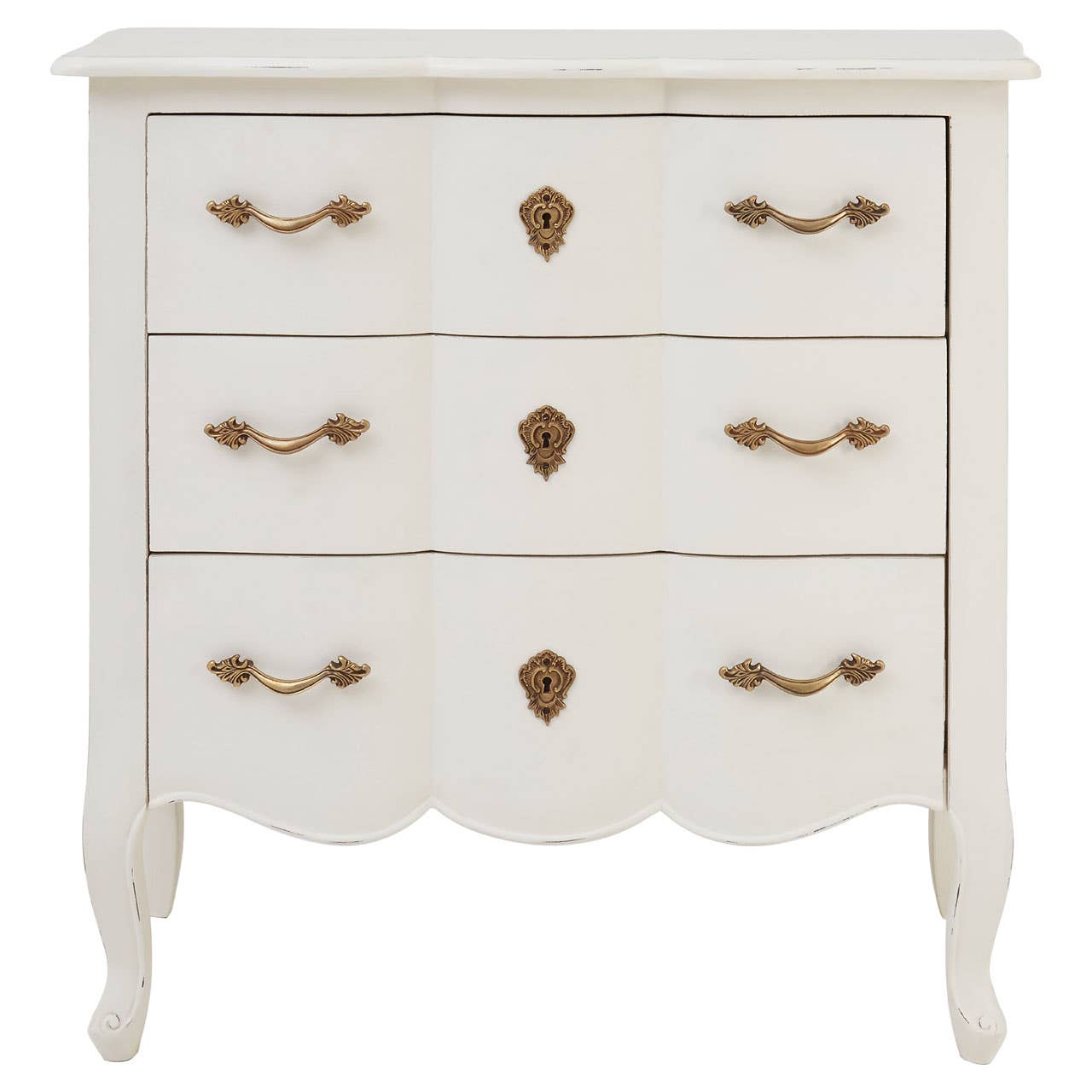 Nest Envy Versailles 3 Drawer Chest - White