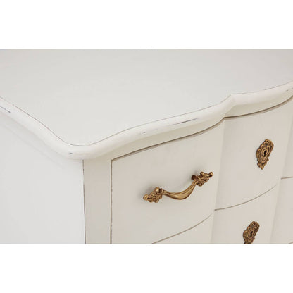 Nest Envy Versailles 3 Drawer Chest - White - Zoomed In Top Left