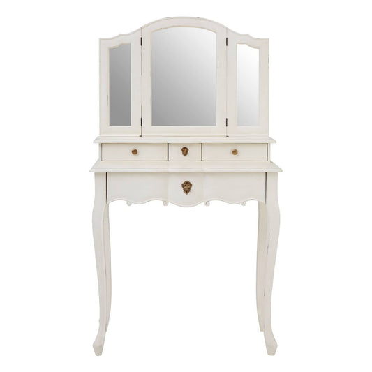 Nest Envy Versailles Dressing Table With Mirror - White