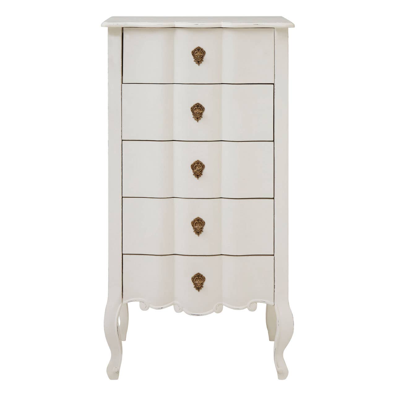 Nest Envy Versailles 5 Drawer Chest - White