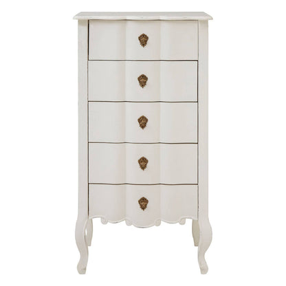 Nest Envy Versailles 5 Drawer Chest - White