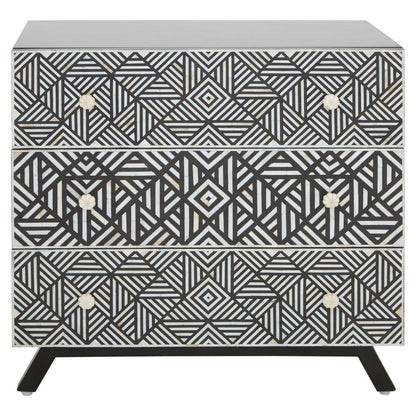 Nest Envy Nexus 3 Drawer Chest - Bone Monochrome