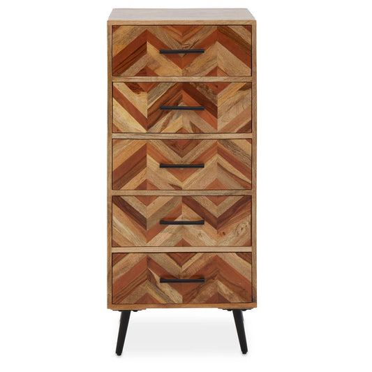 Nest Envy Burma 5 Drawer Chest - Mango Wood