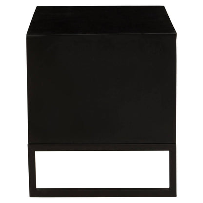 Nest Envy Nexus 2 Drawer Bedside Table - Monochrome - Side View