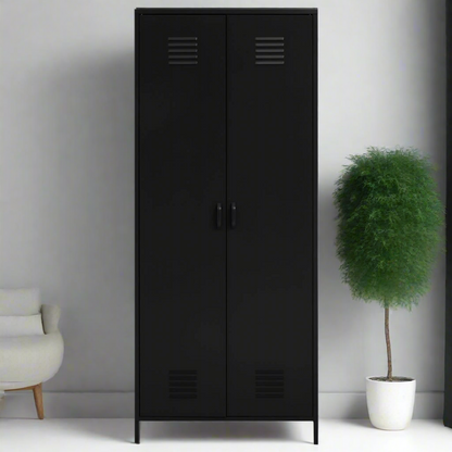 Nest Envy Varsity 2 Door Wardrobe - Black