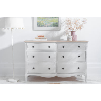 Willis & Gambier Amelie 6 Drawer Oak Chest - White - Lifestyle Image Landscape