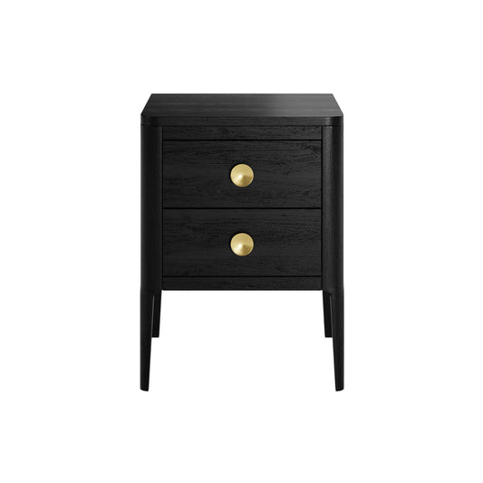 DI Designs Abberley 2 Drawer Bedside Table - Black