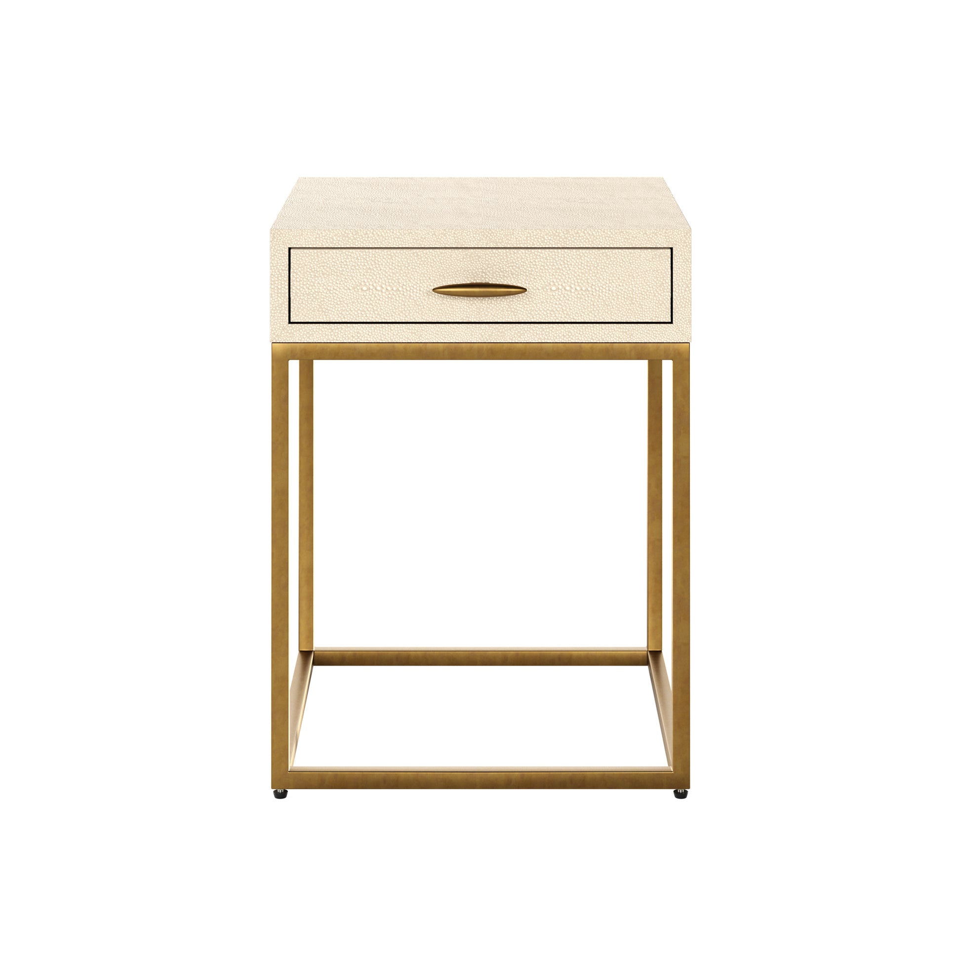 DI Designs Hampton Single Drawer Bedside Table - Ivory Shagreen