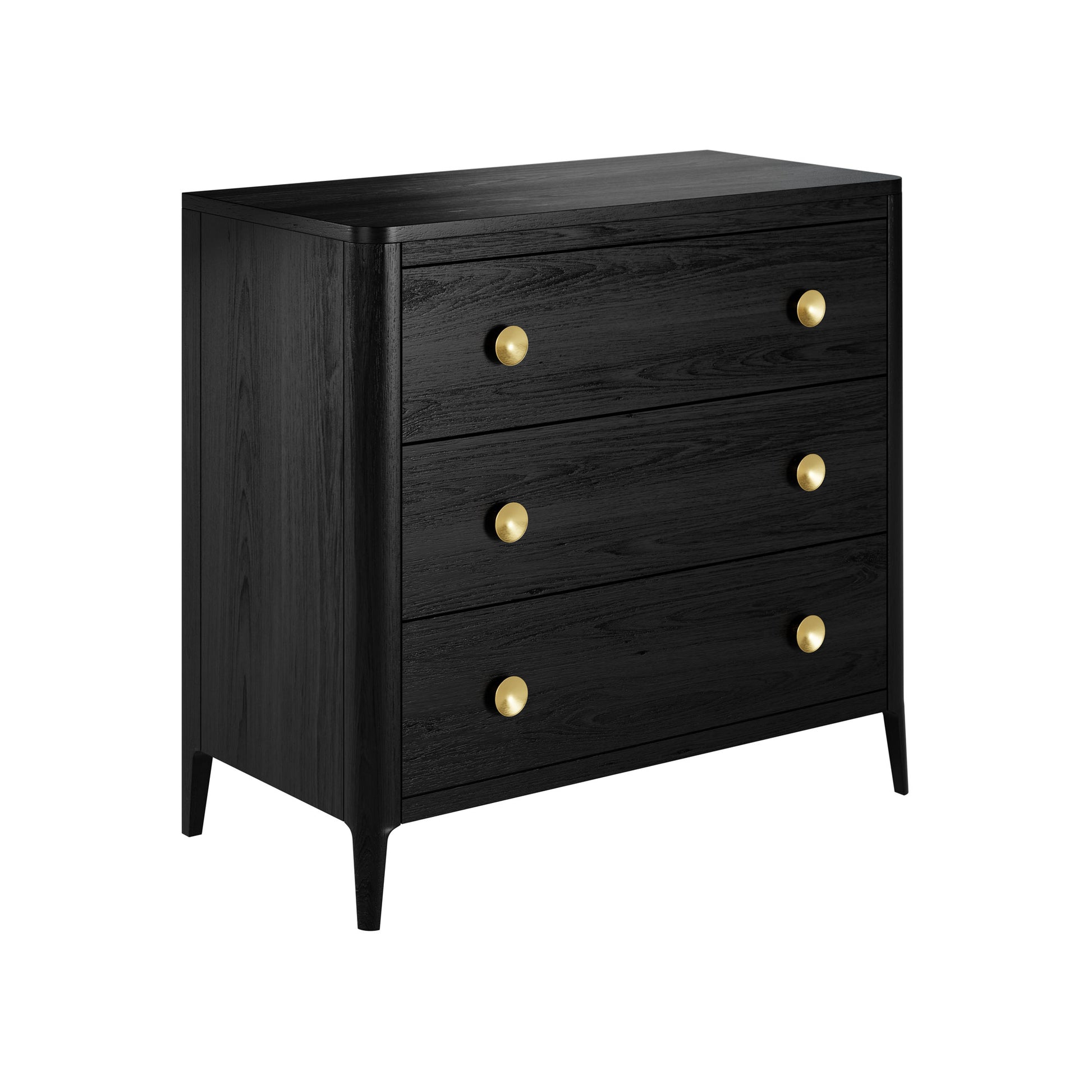 DI Designs Abberley 3 Drawer Chest- Black - Angle View