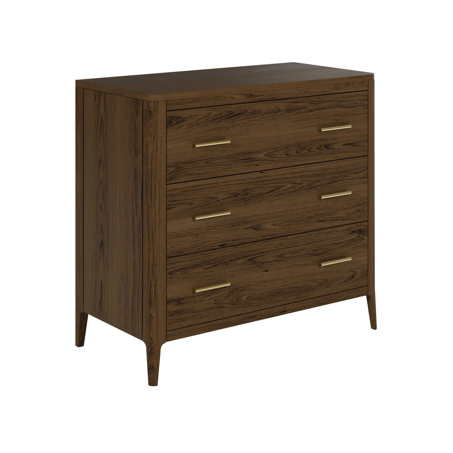 DI Designs Abberley 3 Drawer Chest- Brown - Angle View