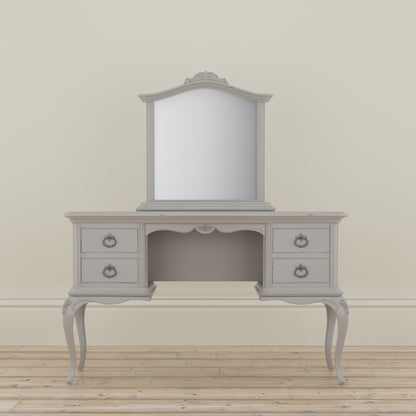 Willis & Gambier Etienne Dressing Table / Desk - Grey - Lifestyle Image With Mirror Basic