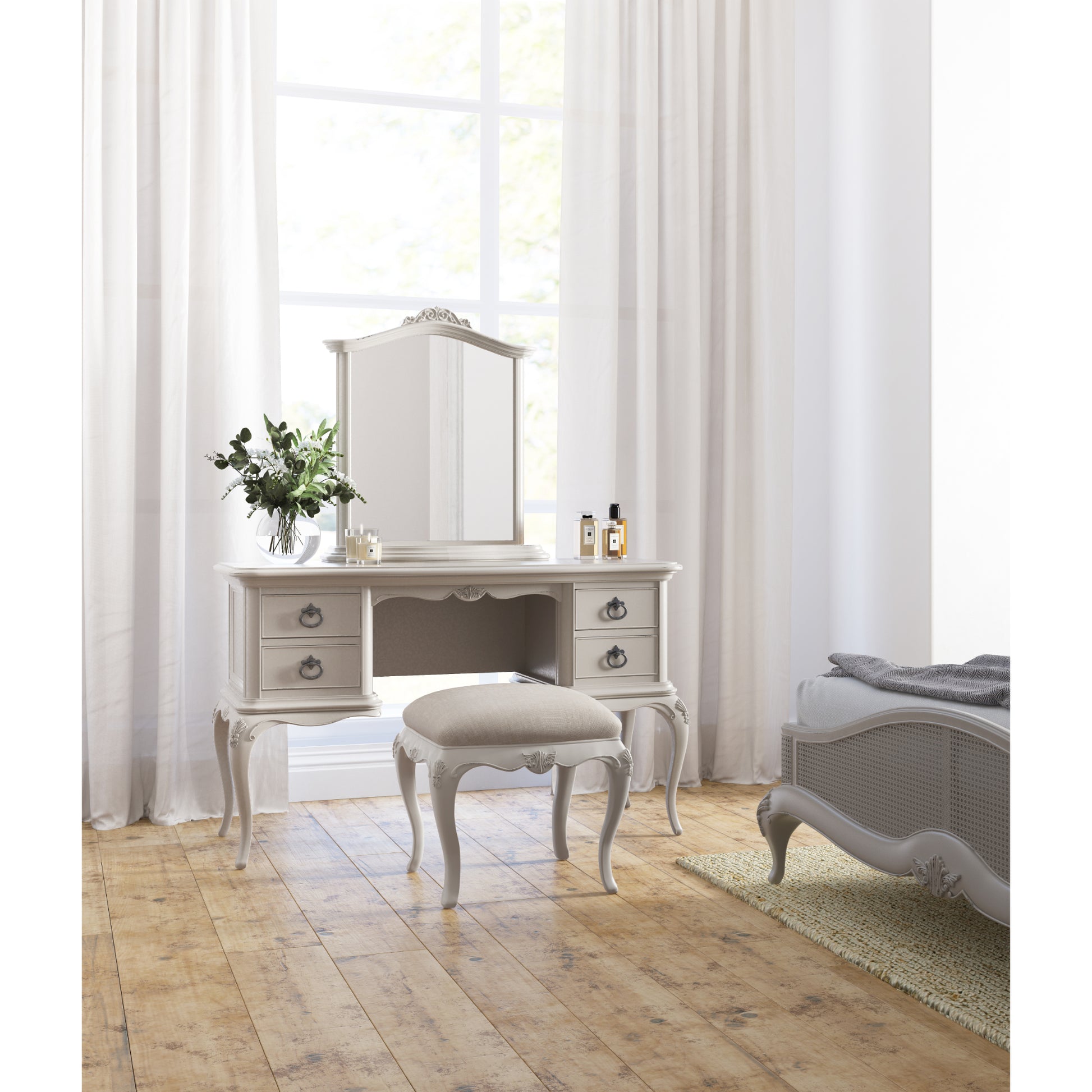 Willis & Gambier Etienne Dressing Table / Desk - Grey - Lifestyle Image 1