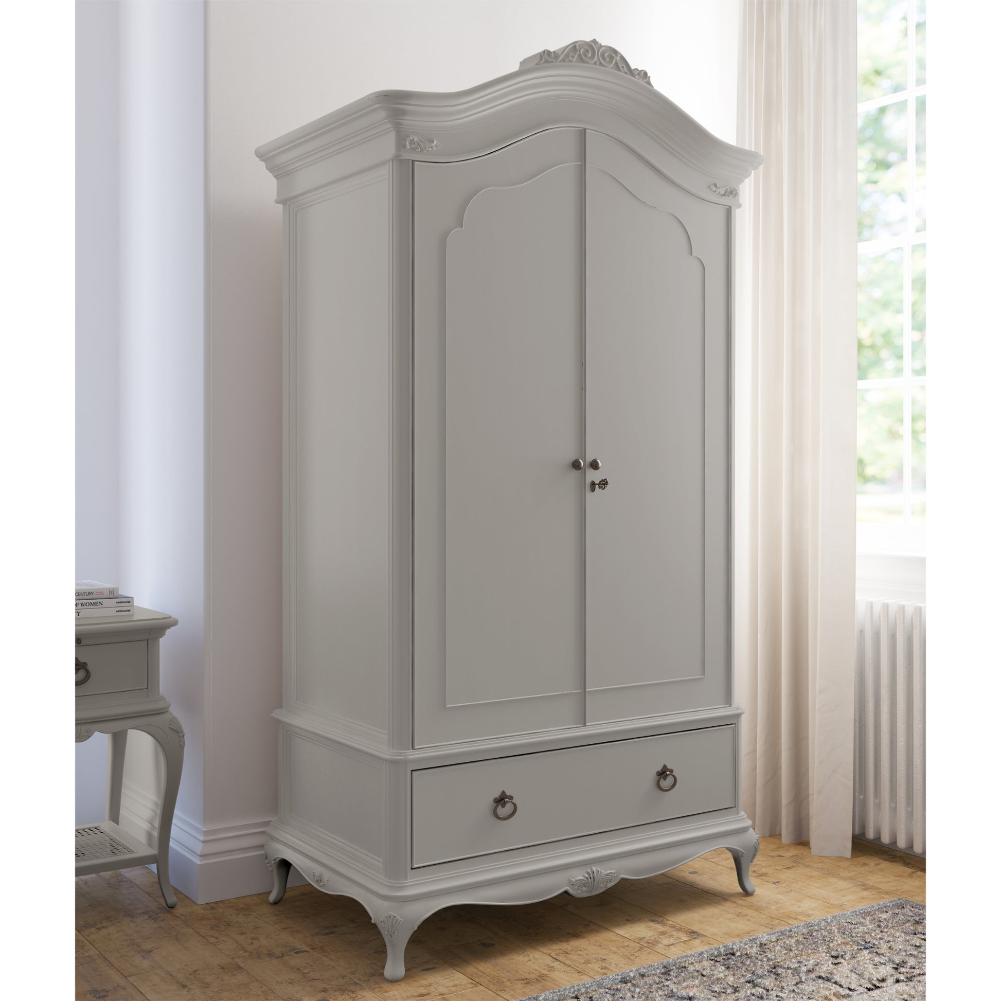 Willis & Gambier Etienne Double Wardrobe - Grey - Lifestyle Image 1