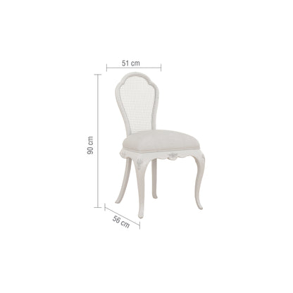 Willis & Gambier Etienne Bedroom Chair - Grey - Infographic
