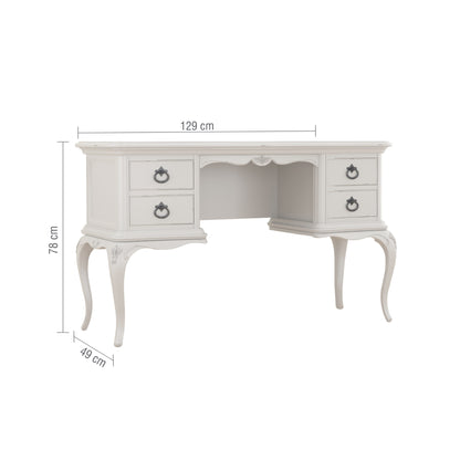 Willis & Gambier Etienne Dressing Table / Desk - Grey - Infographic