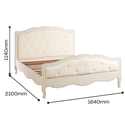 Nest Envy Versailles Kingsize Bed - White - Infographic