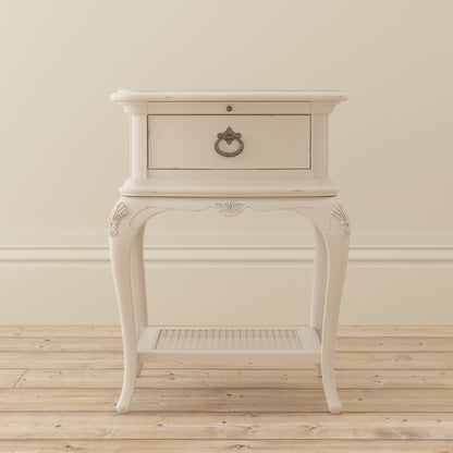 Willis & Gambier Ivory Single Drawer Bedside Table - Cream - Lifestyle Image Basic