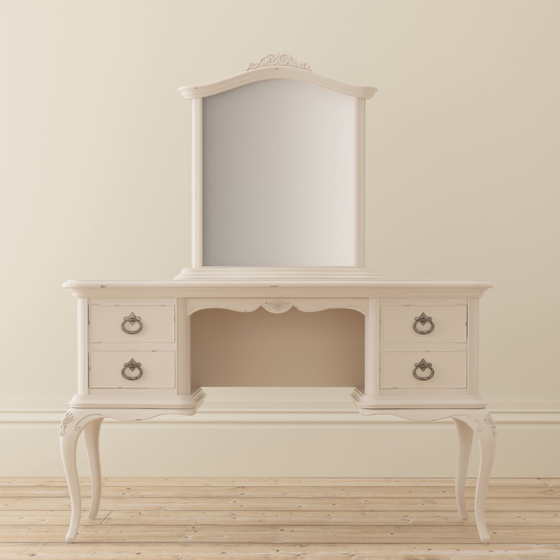 Willis & Gambier Ivory Dressing Table / Desk - Cream - With Mirror Lifestyle Image Basic