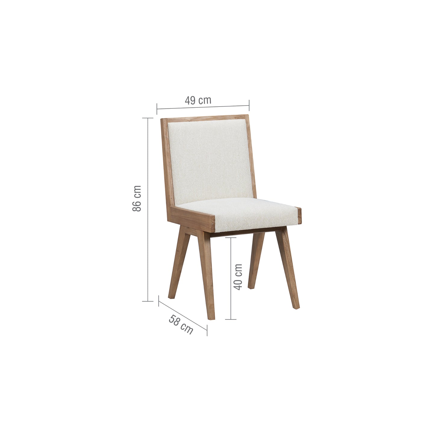 Willis & Gambier Pair of Sorrento Dining Chairs  - Elm / Upholstered