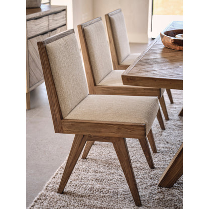 Willis & Gambier Pair of Sorrento Dining Chairs  - Elm / Upholstered