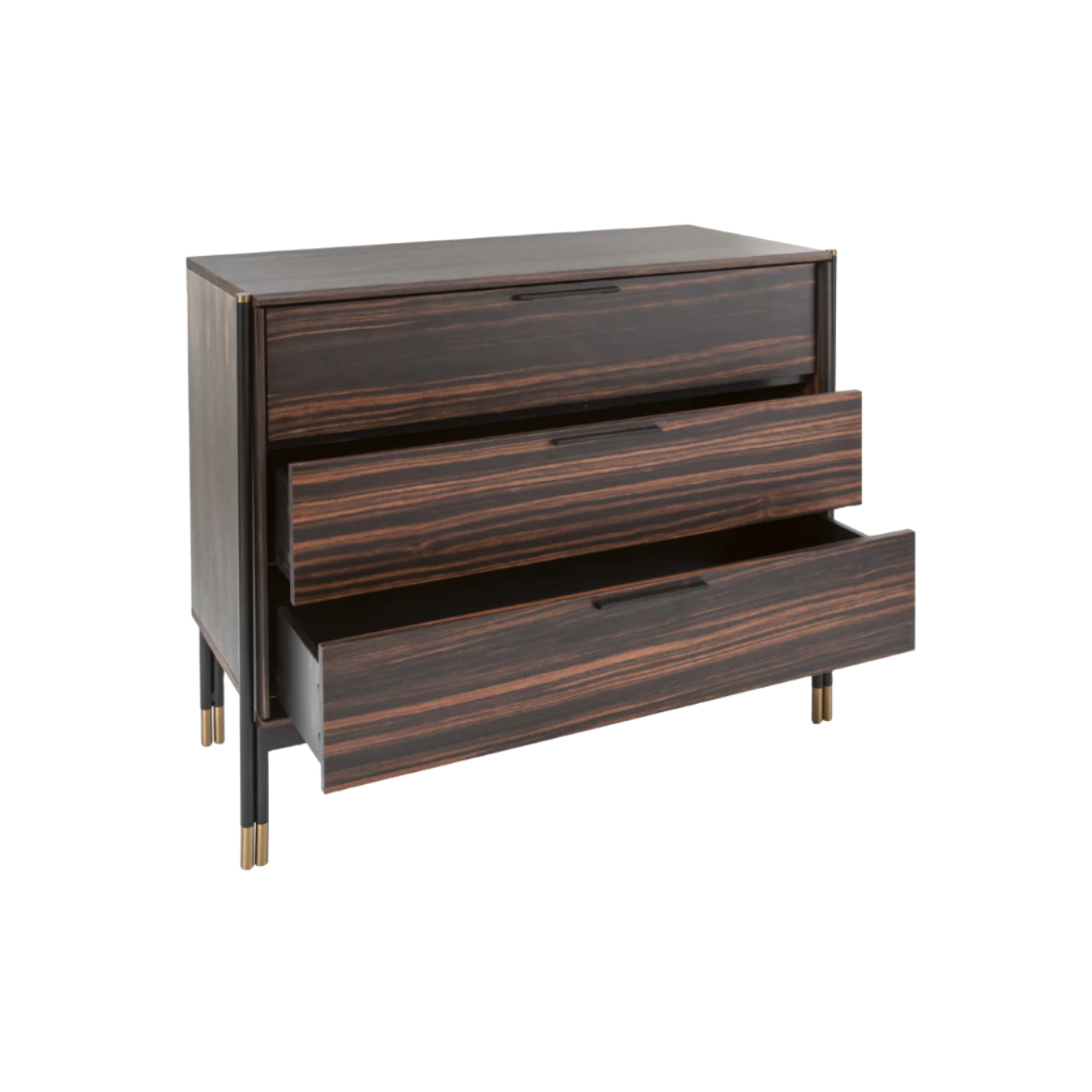 Twenty10 Designs Bali 3 Drawer Chest - Ebony