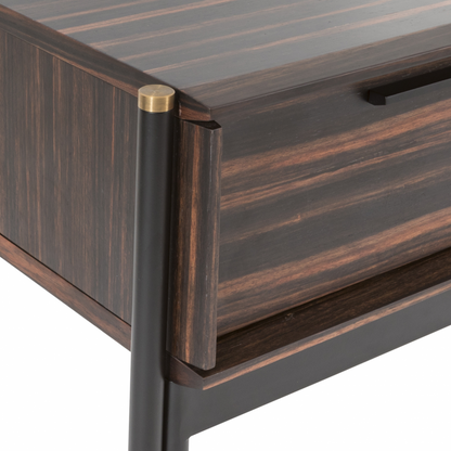 Twenty10 Designs Bali Single Drawer Bedside Table - Ebony