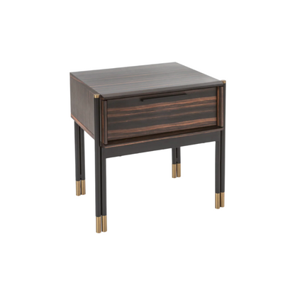 Twenty10 Designs Bali Single Drawer Bedside Table - Ebony