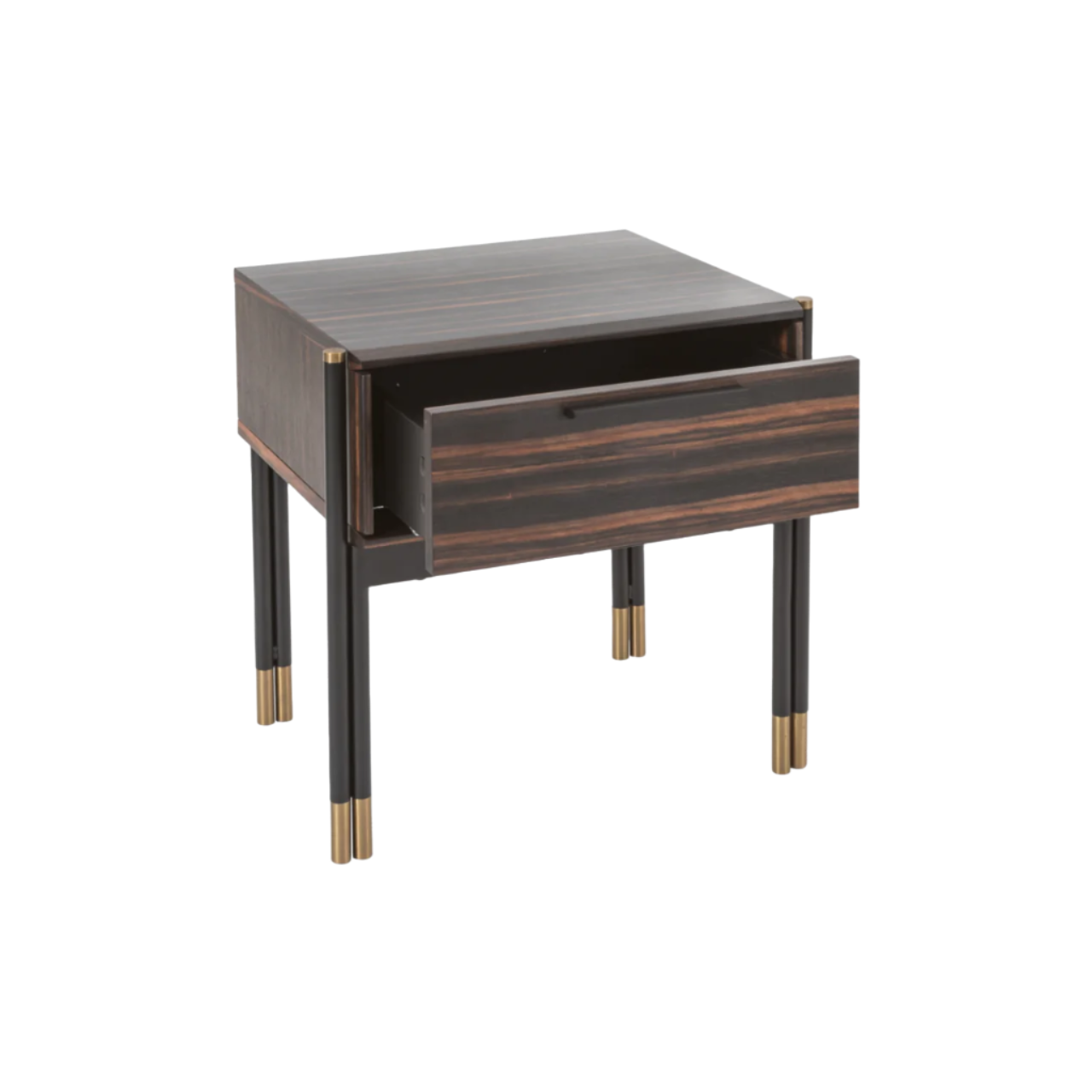 Twenty10 Designs Bali Single Drawer Bedside Table - Ebony