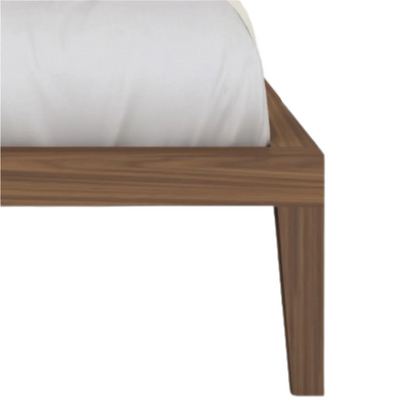 Twenty10 Designs Calla Kingsize Bed - Walnut with Beige Fabric Headboard