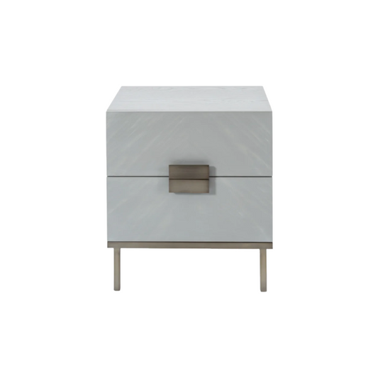 Twenty10 Designs Lilly 2 Drawer Bedside Table - Grey