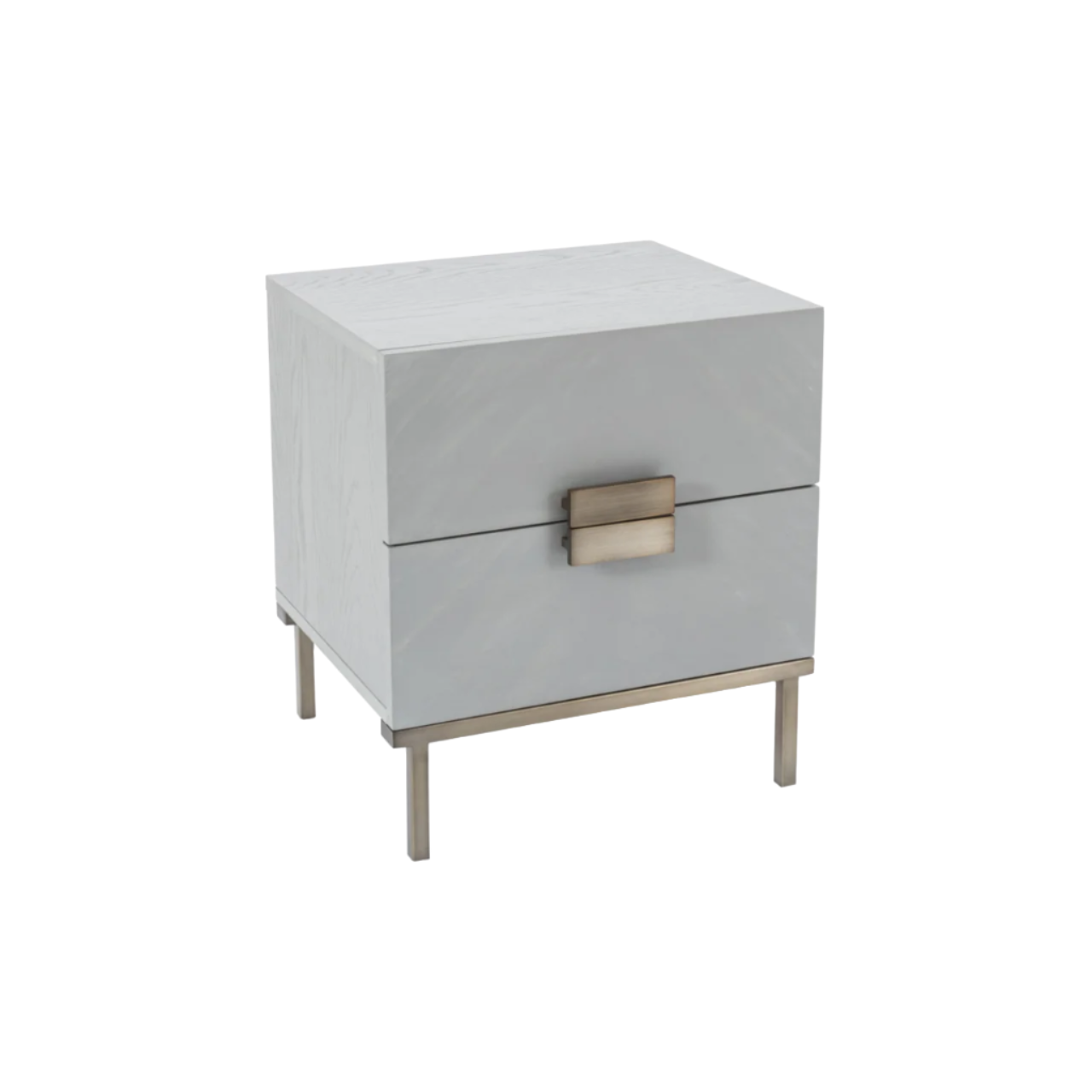 Twenty10 Designs Lilly 2 Drawer Bedside Table - Grey