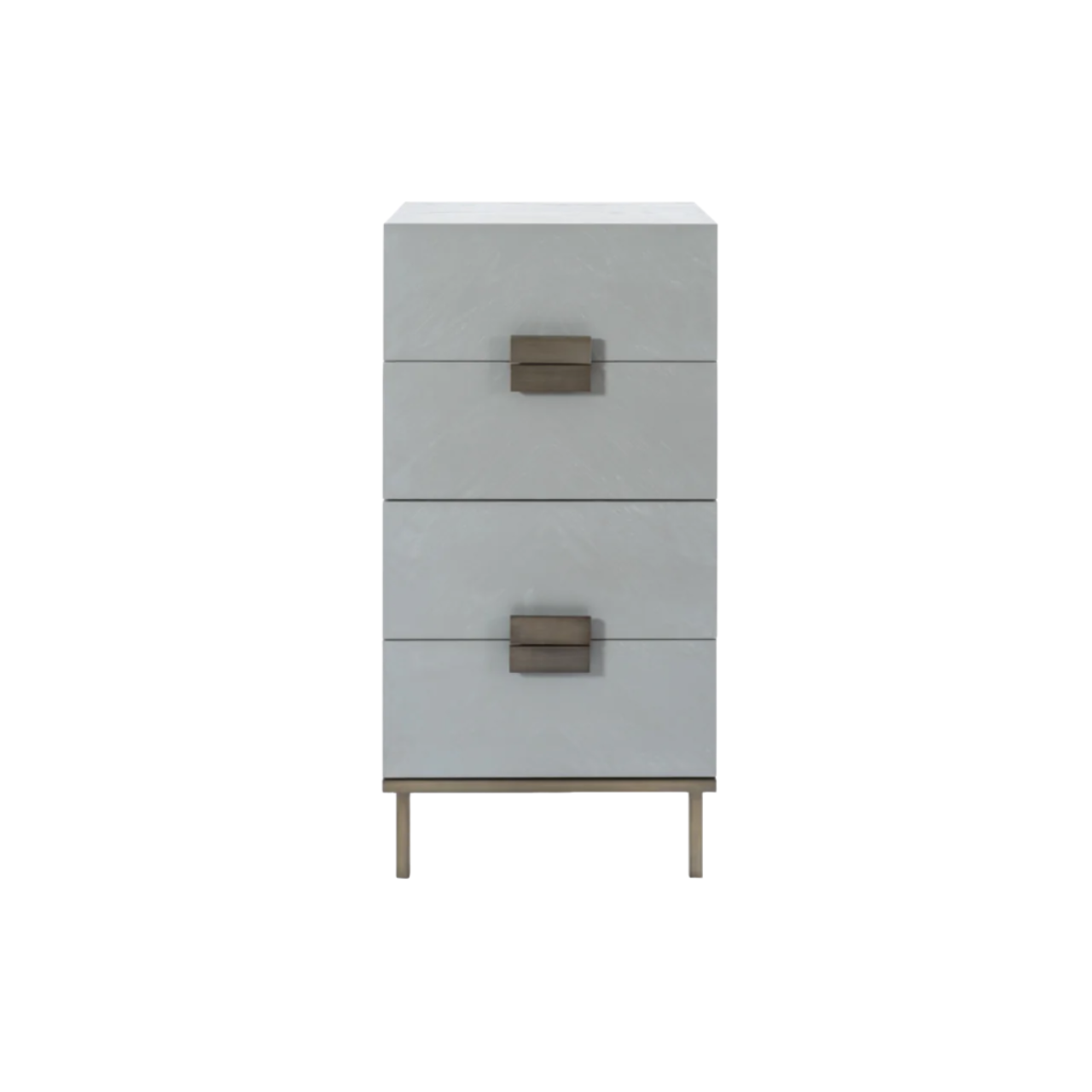 Twenty10 Designs Lilly 4 Drawer Narrow Tallboy Chest - Grey