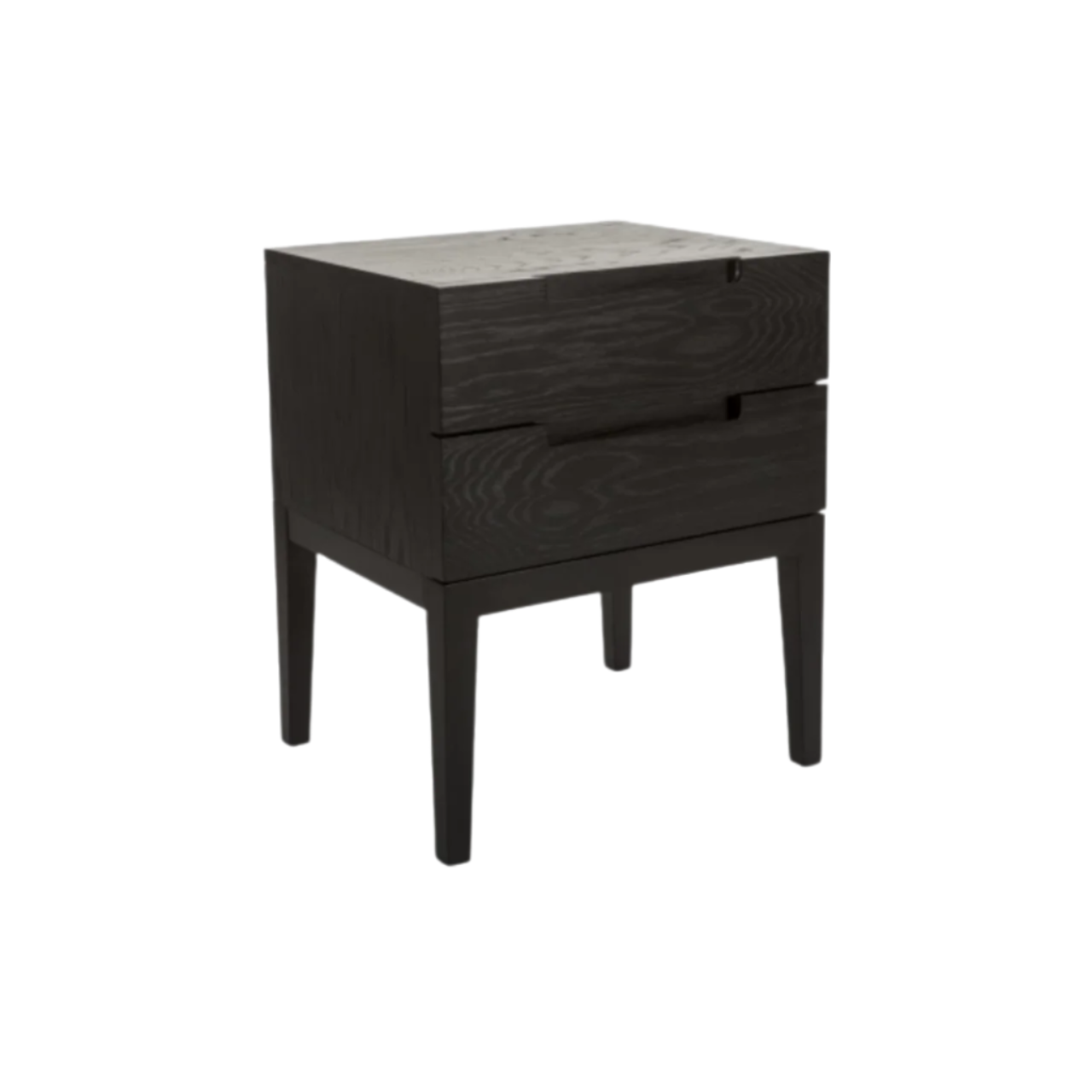 Twenty10 Designs Orchid 2 Drawer Bedside Table - Black