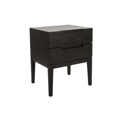 Twenty10 Designs Orchid 2 Drawer Bedside Table - Black