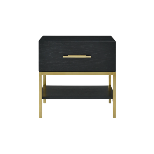 Twenty10 Designs Tulip Single Drawer Bedside Table - Black