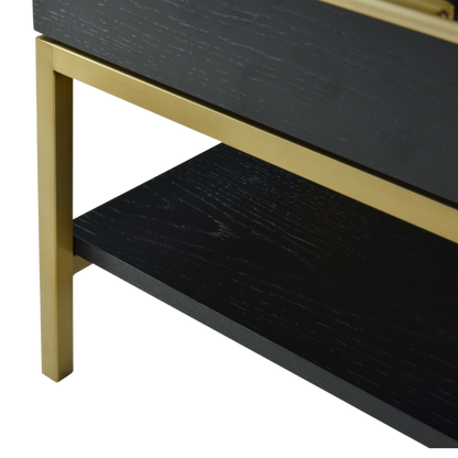 Twenty10 Designs Tulip Single Drawer Bedside Table - Black