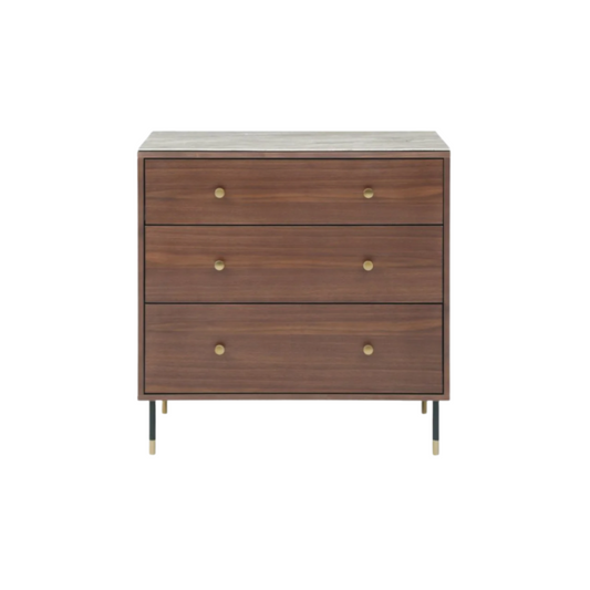 Twenty10 Designs Willow 3 Drawer Chest - Tobacco Walnut